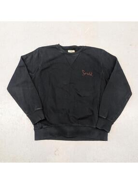 Y2K Triple Five Soul Black Reverse Weave Style Sweater